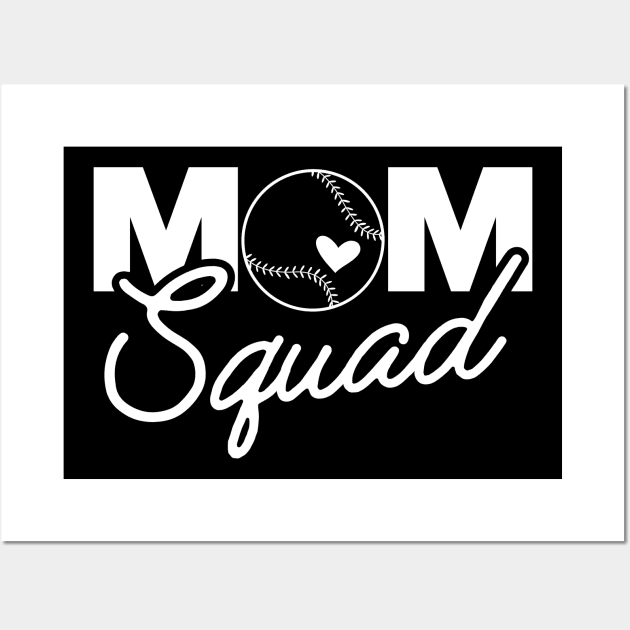 Softball / Baseball mom squad Wall Art by KC Happy Shop